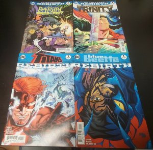 4PC DC REBIRTH LOT (8.0) TRINITY, BLUE BEETLE, BATGIRL, TITANS #1S!! 2016