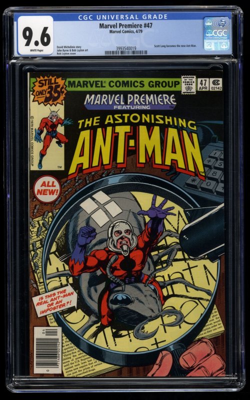Marvel Premiere #47 CGC NM+ 9.6 White Pages 1st Scott Lang Ant-Man!