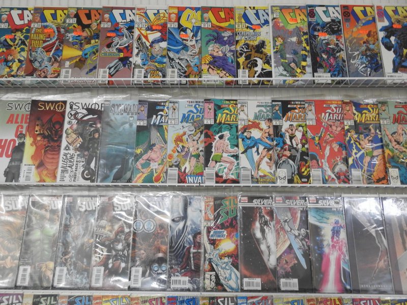 Huge Lot 160+ Comics W/ Spider-Man, Silver Surfer, Sub-Mariner+ Avg VF- Cond!