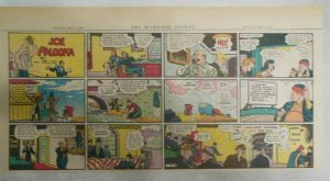 (18) Joe Palooka Sunday Pages by Ham Fisher 1947 Size: 7.5 x 15 inches