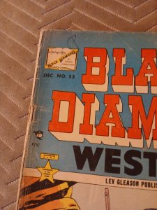 BLACK DIAMOND WESTERN #53 Golden Age LEV GLEASON 1954 Terror Island