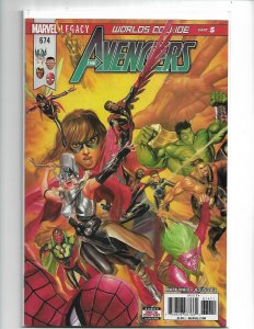 Avengers #674 Marvel Comics Legacy 2018 Worlds Collide Part 5  nw111