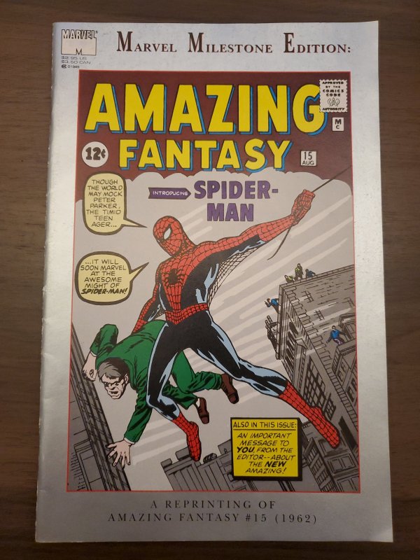 Marvel Milestone Edition Amazing Fantasy 15 (1992) reprint 1st Spider-Man (7.0)