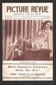 MAG: Picture Revue #2 7/1937 -Jacqueline Joyce pin-up photo cover-America's V...