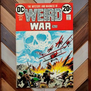 WEIRD WAR TALES #15 FN- DC 1973 Dominguez Cover WWI, Vikings, HORROR Middle Ages