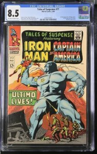 TALES OF SUSPENSE #77 CGC 8.5 IRON MAN 1ST PEGGY CARTER ULTIMO JACK KIRBY