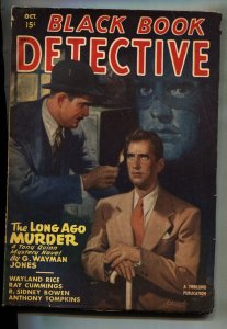 BLACK BOOK DETECTIVE 1947 OCT-BLACK BAT-PULP-HERO PULP-RARE fn-