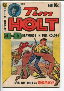 TIM HOLT #40 1954-ME-RED MASK-BLACK PHANTOM-AUTOGRAPHED GHOST RIDER-AYERS-vg-