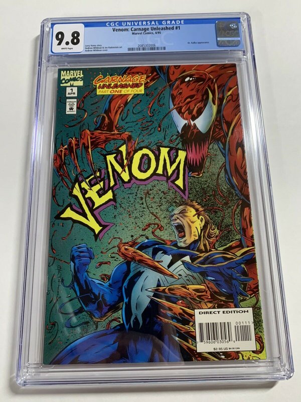 Venom Carnage Unleashed 1 Cgc 9.8 White Pages Marvel