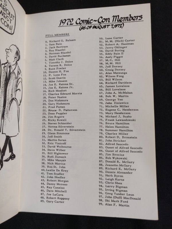 San Diego Comic Con West Coast Program 1972 - Jack Kirby Wraparound cover (8.0)