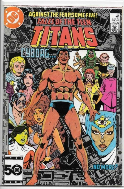 TALES OF THE TEEN TITANS #57, VF/NM, Cyborg, Fearsome, DC 1985  more DC in store