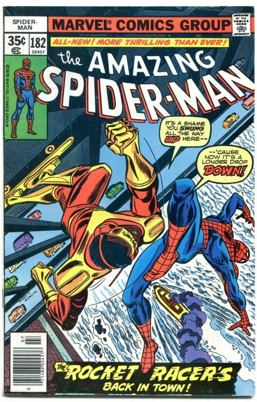 AMAZING SPIDER-MAN #182-1978-MARVEL-SPIDEY- rocket racer-fine +