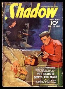 THE SHADOW-AUG 15 1941-SHADOW MEETS THE MASK! FN