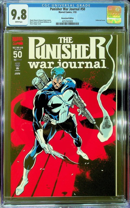 The Punisher War Journal #50 Newsstand Edition (1993) -CGC 9.8 - Cert#4253502003