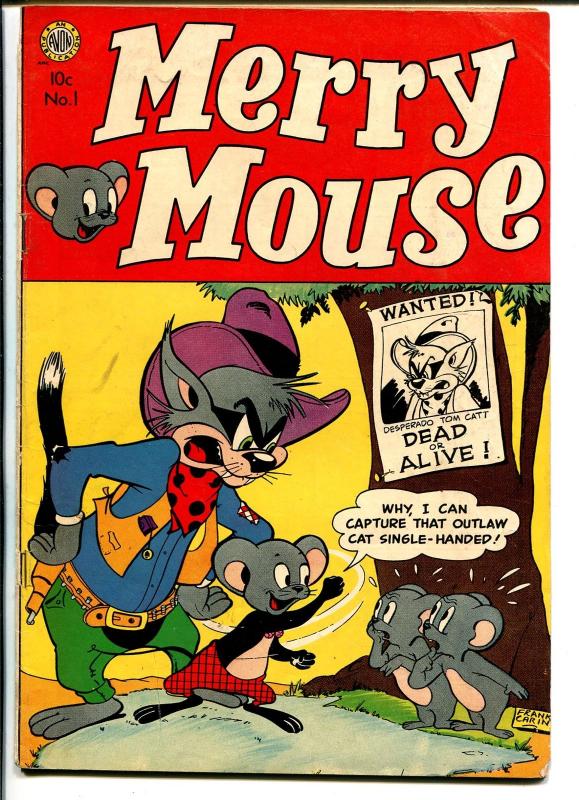 Merry Mouse #1 1953-Avon-1st issue & appearance-Frank Carin-rare!!-FN