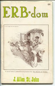 ERB-dom #64 1972-early Burroughs & Tarzan fanzine-buy/sell ads-J Allen St Joh...