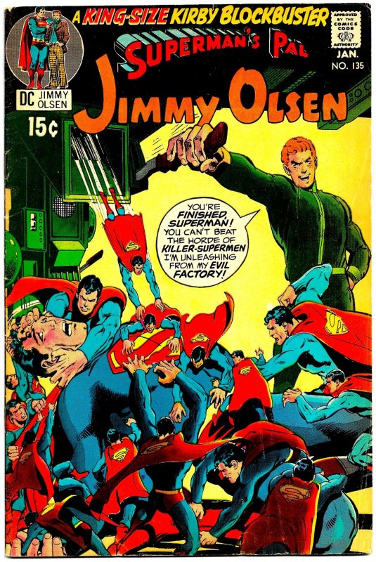 SUPERMAN'S PAL, JIMMY OLSEN #135 (Jan1971) 8.0 VF  2nd apprnc of DARKSEID!