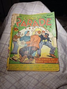 Comics On Parade 29 United Feautures 1940 Ww2 Era Lil Abner Last Tarzan Issue