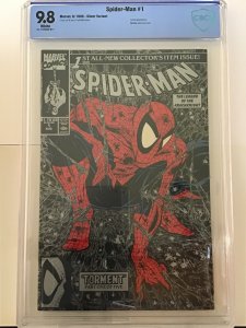Spider-Man #1 9.8 CBCS Silver Variant Lizard App Metallic Silver Ink Cover