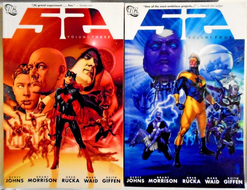 Fifty Two TPB 1-4 + Aftermath (4 High-Grade + 1 Fine Bks) $100 Cover Price