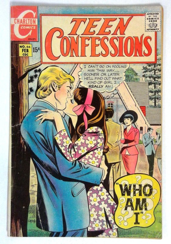 Teen Confessions #66 Couples Story 1971 Charlton VG