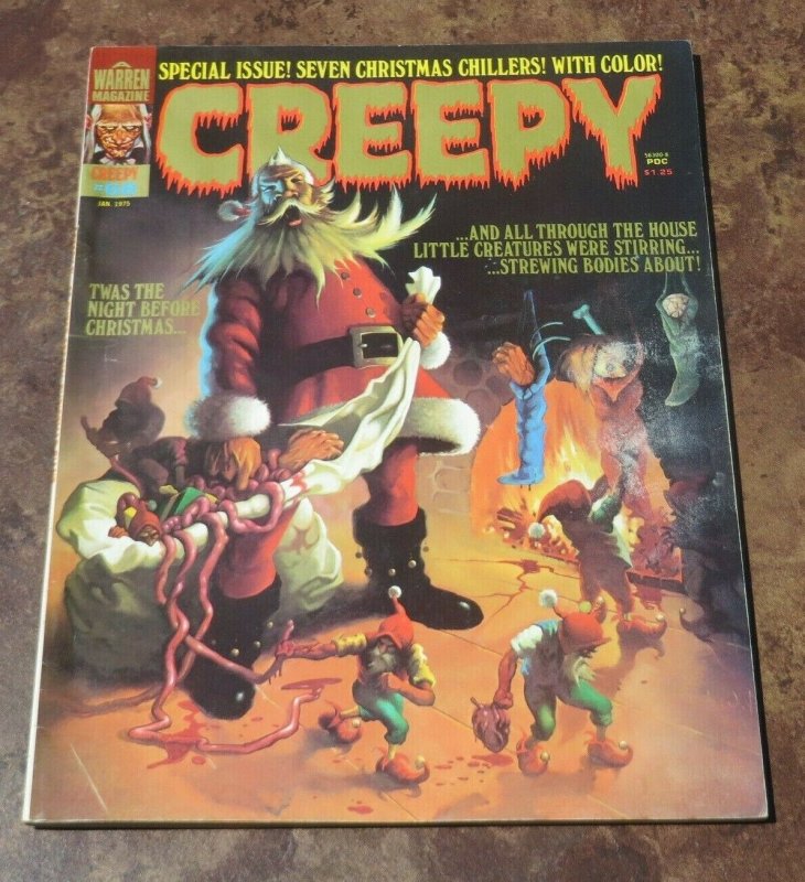Creepy #68 FN+ 1975 Warren Horror Magazine Special Christmas Chillers Evil Santa