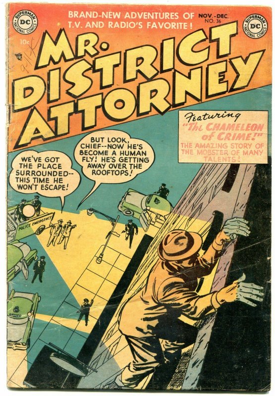 MR. DISTRICT ATTORNEY #36 DC CRIME 1953 PRE CODE G/VG