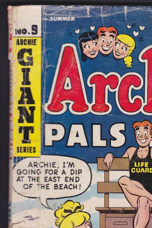 Archie's Pals'n'Gals #9 3.0 GD/VG Archie Comic - Summer 1959 