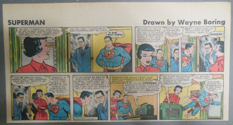 Superman Sunday Page #1153 by Wayne Boring from 11/12/1961 Size ~7.5 x 15 inches