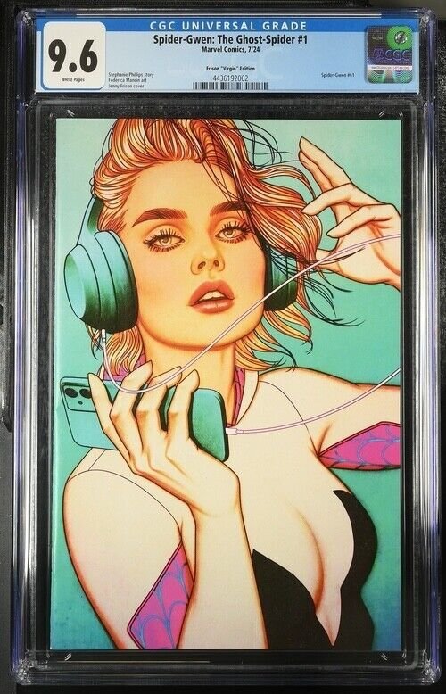 (2024) SPIDER-GWEN THE GHOST SPIDER #1 1:100 FRISON VIRGIN VARIANT COVER CGC 9.6