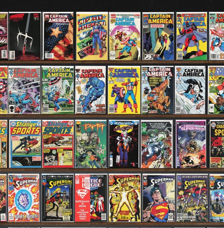 Huge Lot 150+ Comics with Captain America, Action Comics, Daredevil & More!