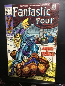 Fantastic Four #93 (1969) high-grade Kirby Thing vs. mobsters! VF+ Oregon CERT