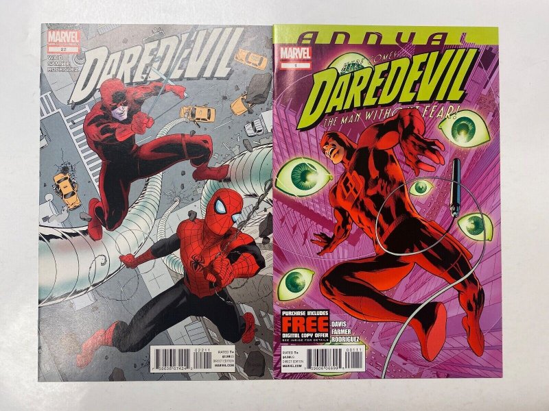 2 MARVEL comic book Daredevil #22 Daredevil Annual #1 77 KM9