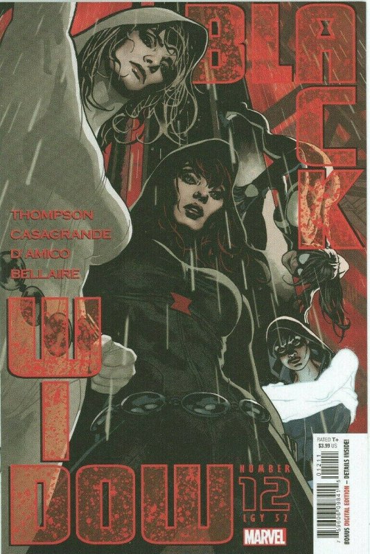 (2021) BLACK WIDOW #12 1st Appearance of the Living Blade! Adam Hughes Cover!