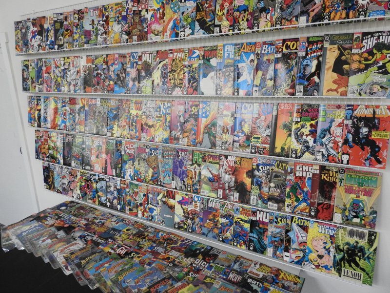 Huge Lot 190+ Comics W/ Batman, Superman, Punisher, +More! Avg FN Cond!