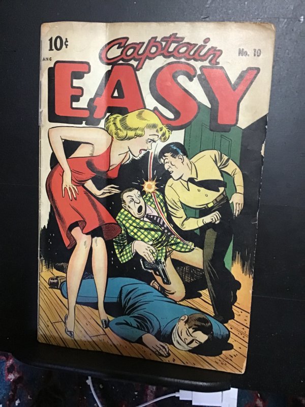 Captain Easy #10 (1947) Golden-Age key! Affordable grade. VG Wow!