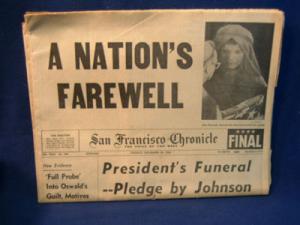 San Francisco Chronical 1963 Kennedy Funeral