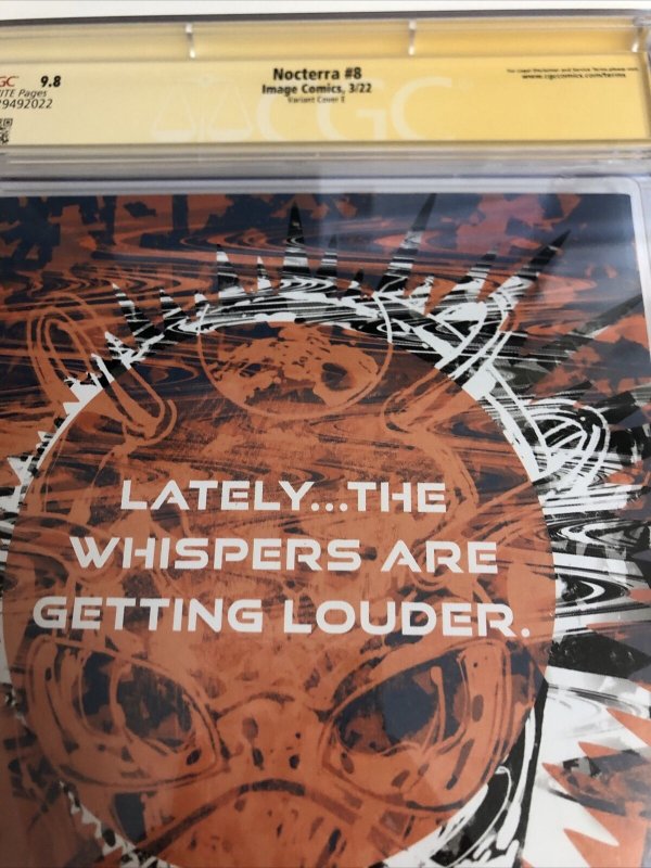 Nocterra  (2022) # 8 (CGC 9.8 SS) Signed Tony Daniels * Variant * Image Universe