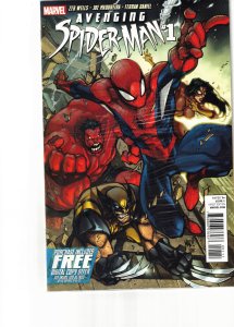 Avenging Spider-Man #1 2012 50% OFF WOW! NM- Red Hulk Key 1st Issue wow!
