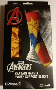 Marvel Avengers Captain Marvel Youth Support Sleeve Youth LG/XL open box