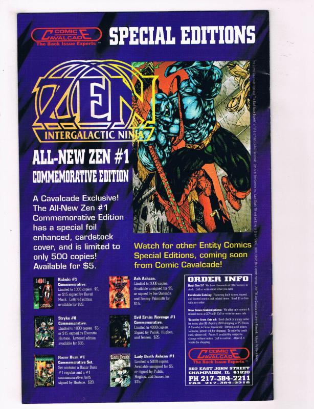 Zen Intergalactic Ninja #2 NM Entity Comics Comic Book 1995 DE28