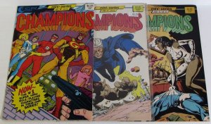 Champions Lot of 3 #1, 4, 5 Eclipse Comics (1986) VF 1st Print Comic Books