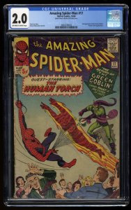 Amazing Spider-Man #17 CGC GD 2.0 Off White to White 2nd Green Goblin!