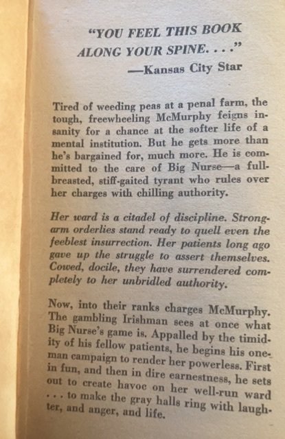 One flew over the cuckoo‘s nest, KESEY, 1962, 13TH print