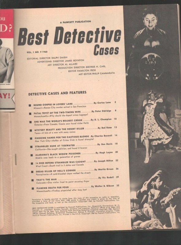 Best Detective Cases #9 1960-Criminal manhandles spicy babe cover-D.L. Champi... 