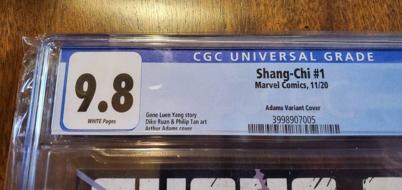 Shang-chi #1 Arthur Adams Variant 1:50 2020 CGC 9.8