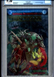 Teen Titans #12 CGC Graded 9.6 2018 DC NC Oak City Comic Con Foil Cover Variant