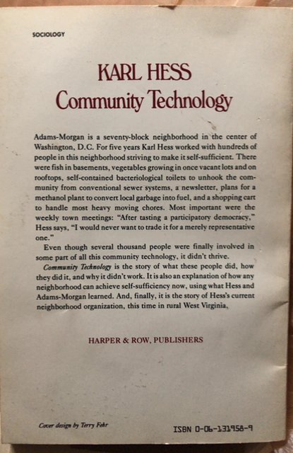Community technology, Hess, 1979, 107p