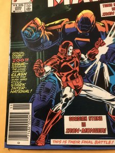 IRON MAN #200 : Marvel 11/85 Fn/VF; Denny O’Neil Classic