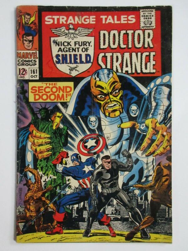 STRANGE TALES #161 (Marvel,10/1967)  POOR/FAIR(PR/FR) Steranko,SHIELD,Dr.Strange